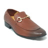 Carrucci Shoes KS525-305 Soft Leather Buckle Loafer in Cognac #color_ Cognac