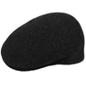 Kangol 504 Stiffened Wool Ivy Cap in Black Marl #color_ Black Marl