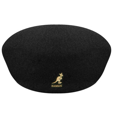 Kangol 504 Wool Ivy Cap in Black / Gold