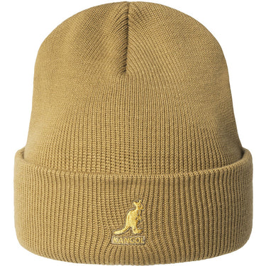 Kangol Acrylic Pull On Double Branded Beanie in Camel OSFM