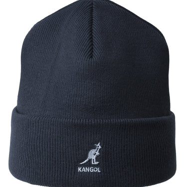 Kangol Acrylic Pull On Double Branded Beanie in Dark Blue OSFM