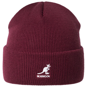 Kangol Acrylic Pull On Double Branded Beanie in Red Velvet OSFM