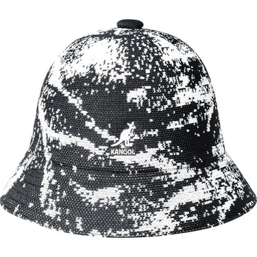 Kangol Airbrush Casual Bucket Hat in Black / White #color_ Black / White