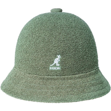 Kangol Bermuda Casual Bucket Hat in Oil Green #color_ Oil Green