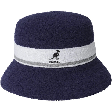 Kangol Bermuda Stripe Textured Bucket Hat in Navy