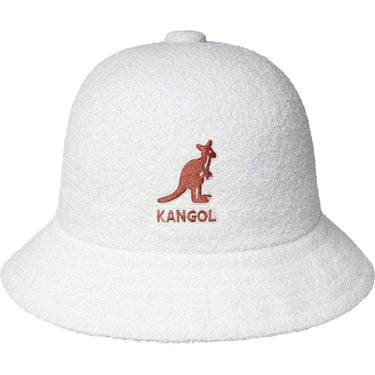 Kangol Big Logo Bermuda Casual Bucket Hat in White