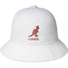 Kangol Big Logo Bermuda Casual Bucket Hat in White #color_ White