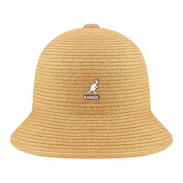 Kangol Braid Casual Bucket Hat in Tan Linen