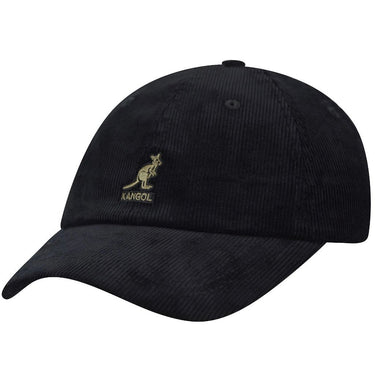 Kangol Cord Baseball Cap in Black OSFM