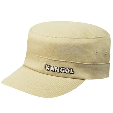 Kangol Cotton Twill Army Cap in Beige #color_ Beige