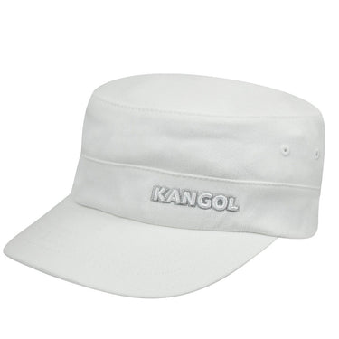 Kangol Cotton Twill Army Cap in White #color_ White