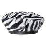 Kangol Faux Fur Beret in White / Zebra #color_ White / Zebra