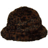 Kangol Faux Fur Casual Bucket Hat in Leopard Melange #color_ Leopard Melange