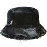Kangol Faux Fur Bucket Hat in Solid Black #color_ Solid Black