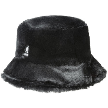 Pieces exclusive faux fur bucket hat in bright pink