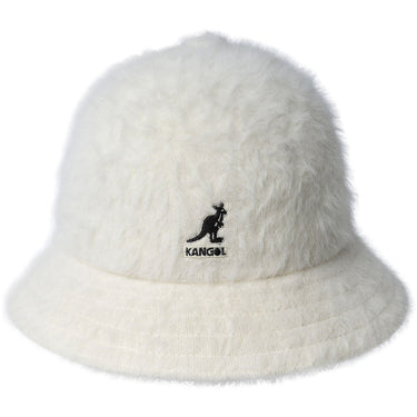 Kangol Furgora Casual Fur Bucket Hat in Ivory #color_ Ivory