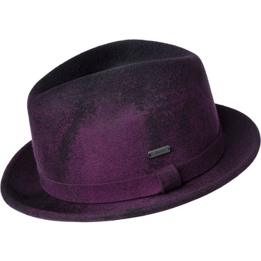 Kangol Polished Player Wool Felt Trilby in Blackberry Swirl