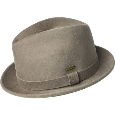 Kangol Polished Player Wool Felt Trilby in Taupe #color_ Taupe