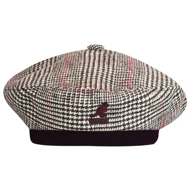 Kangol Show Your Teeth Houndstooth Patterned Beret in Dark Brown / Cream