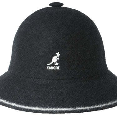 Kangol Stripe Casual Wool Bucket Hat in Black / Off White