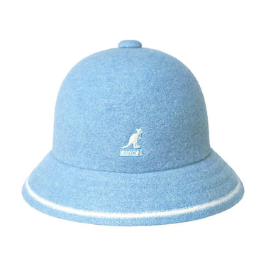 Kangol Stripe Casual Wool Bucket Hat in Glacier / Off White