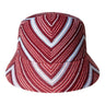 Kangol Tropic Diagonal Stripes Bucket Hat in Cranberry #color_ Cranberry