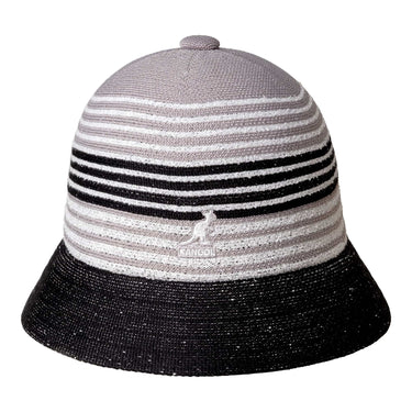Kangol Tropic League Casual Bucket Hat in Grey / Black #color_ Grey / Black