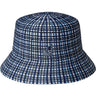 Kangol Tropic Prep Plaid Bucket Hat in Blue Plaid #color_ Blue Plaid