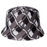 Kangol Wavy Pane Bin Bucket Hat in Black / White #color_ Black / White