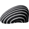 Kangol Twist Stripe 504 Ivy Cap in Black / White #color_ Black / White