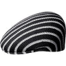 Kangol Twist Stripe 504 Ivy Cap in Black / White #color_ Black / White