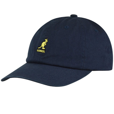 Kangol Washed Baseball Cap Adjustable Leather Backstrap in Navy OSFM