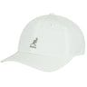 Kangol Washed Baseball Cap Adjustable Leather Backstrap in White OSFM