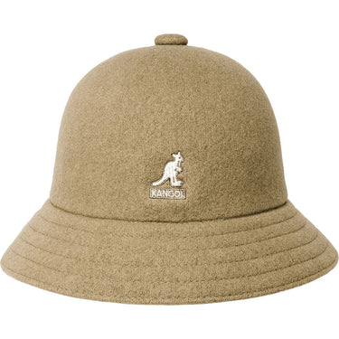 Kangol Wool Casual Bucket Hat in Camel #color_ Camel