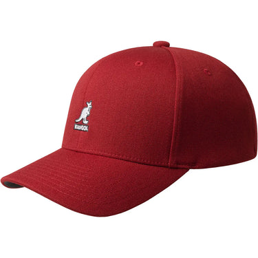 Kangol Wool Flexfit Wool Baseball Cap in Barn Red