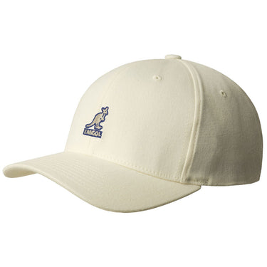 Kangol Wool Flexfit Wool Baseball Cap in White / Navy