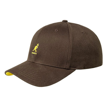 Kangol Wool Flexfit Wool Baseball Cap in Peat Brown