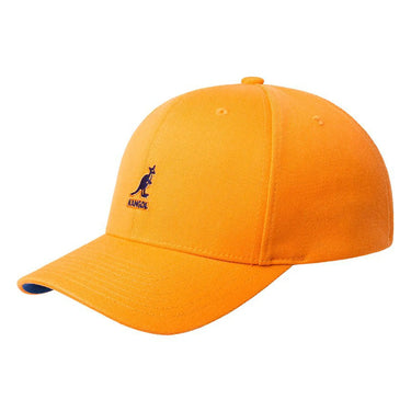 Kangol Wool Flexfit Wool Baseball Cap in Apricot Orange #color_ Apricot Orange