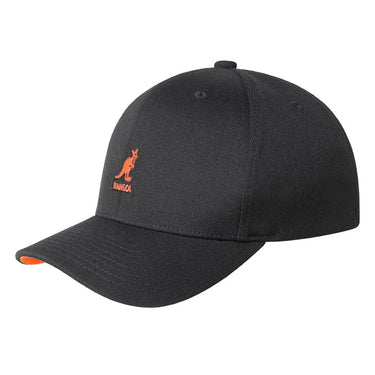 Kangol Wool Flexfit Wool Baseball Cap in Beluga Black