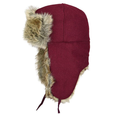 Kangol Wool Ushanka Winter Trapper in Vino #color_ Vino