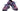 Paul Parkman Men's Textured Leather Sneakers in Blue & Purple