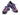 Paul Parkman Men's Textured Leather Sneakers in Blue & Purple