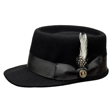 Bruno Capelo Legionnaire OG Solid Colored Wool Dress Cap in Black
