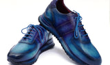 Paul Parkman Men's Turquoise & Purple Patina Sneakers