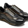 Paul Parkman Men's Patina Leather Sneakers in Green in ----- #color_ -----
