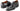 Paul Parkman Men's Triple Leather Sole Hand-Welted Cap Toe Monkstraps in Black in #color_