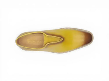 Carrucci Shoes Laceless Loafer Contrast Sole