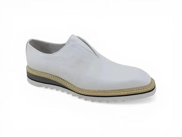 Carrucci Shoes Laceless Loafer Contrast Sole