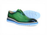 Carrucci Shoes Laceless Loafer Contrast Sole