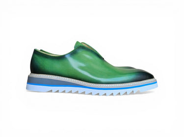 Carrucci Shoes Laceless Loafer Contrast Sole